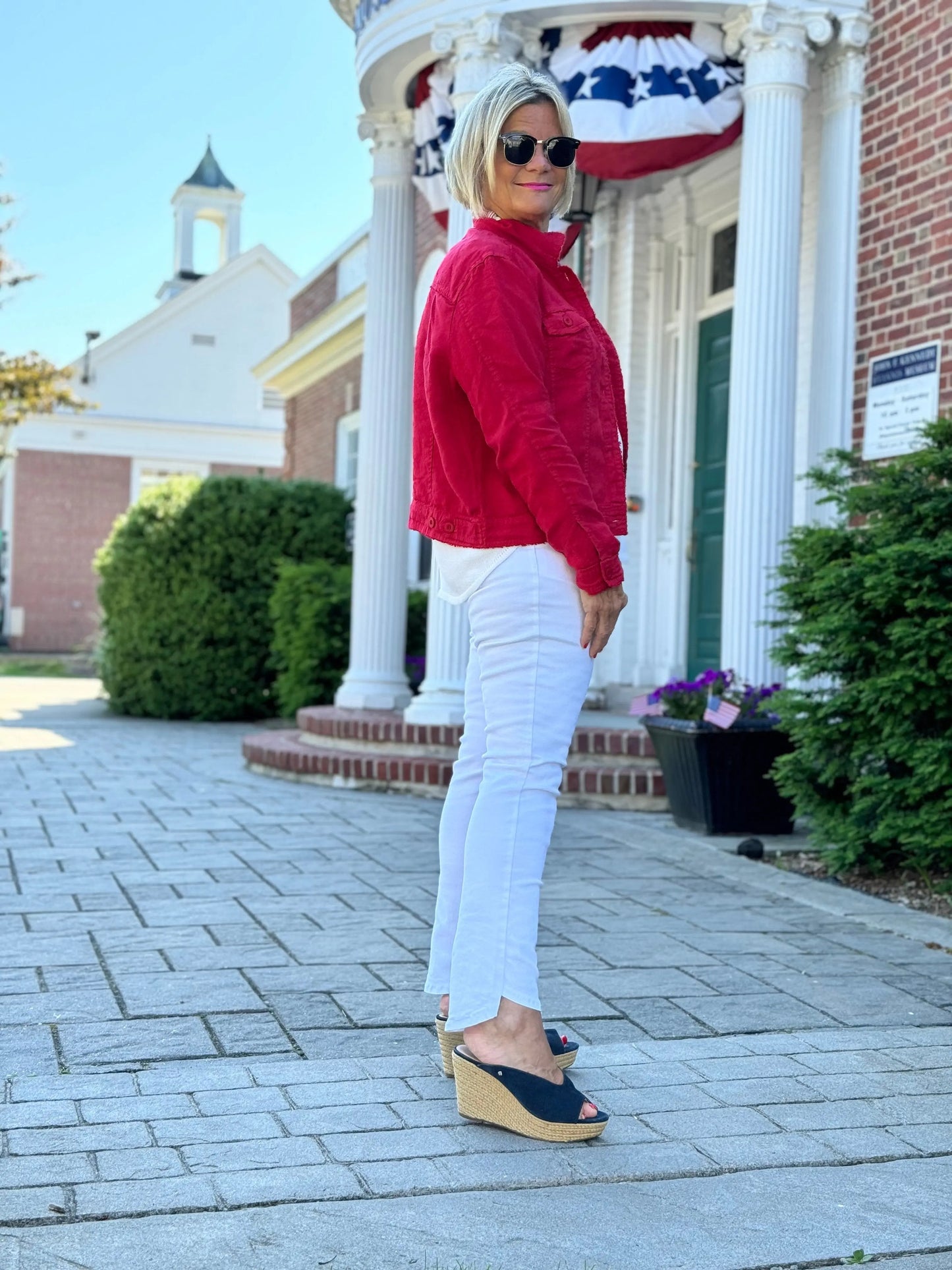 LULU-B WHITE FLAG SWEATER