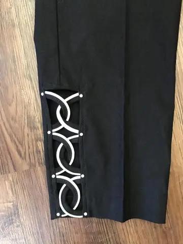 RHINESTONE CAPRI BLACK