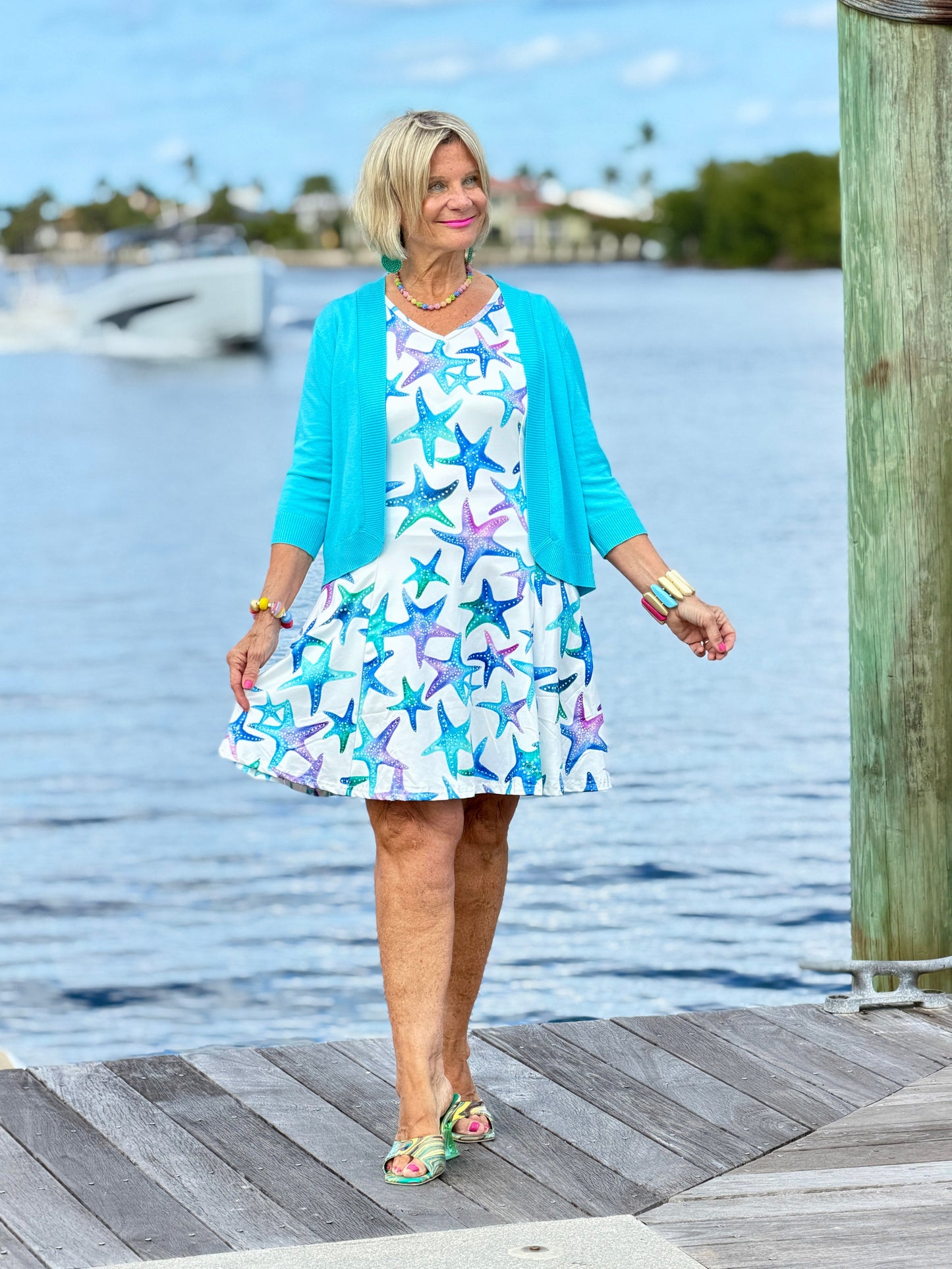 STARFISH TANK SHIFT DRESS UPF+ 50 DRESS