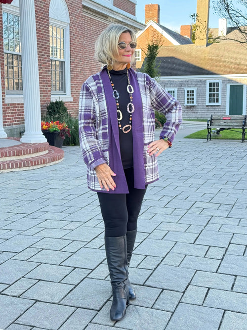 SOUTHERN NIGHTS PURPLE POCKET SWEATER