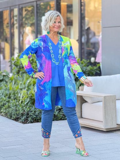 RIVER CRUISE BLUE CARDIGAN