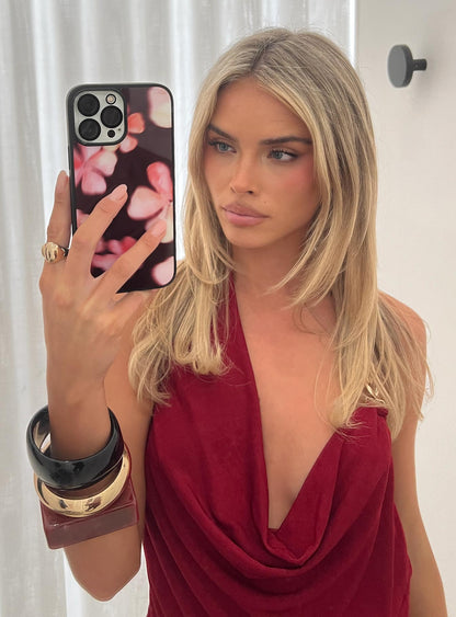 Just For Fun iPhone Case Burgundy Floral