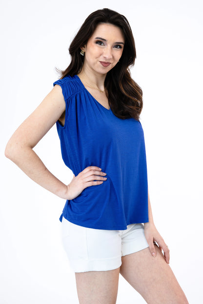 Women's V-Neckline Short Sleeve Top
