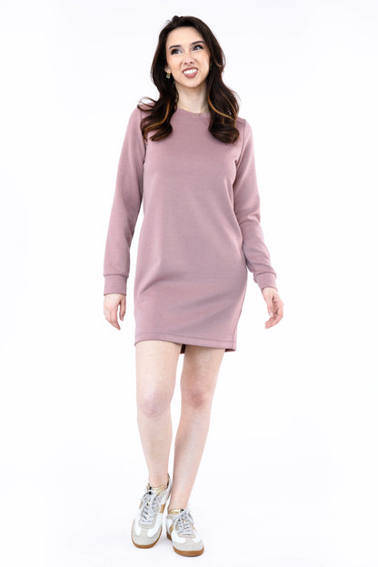Women's Knit Long Sleeve Shirt Dress