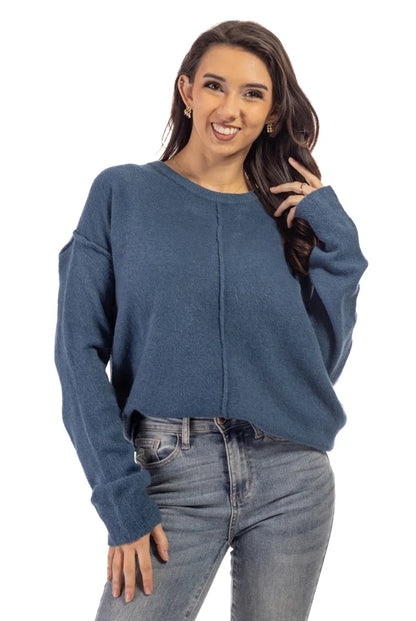 Women's Ribbed Hi-Lo Hem Sweater