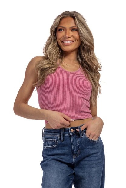 The Mila Ribbed Racerback Stretch Bralette