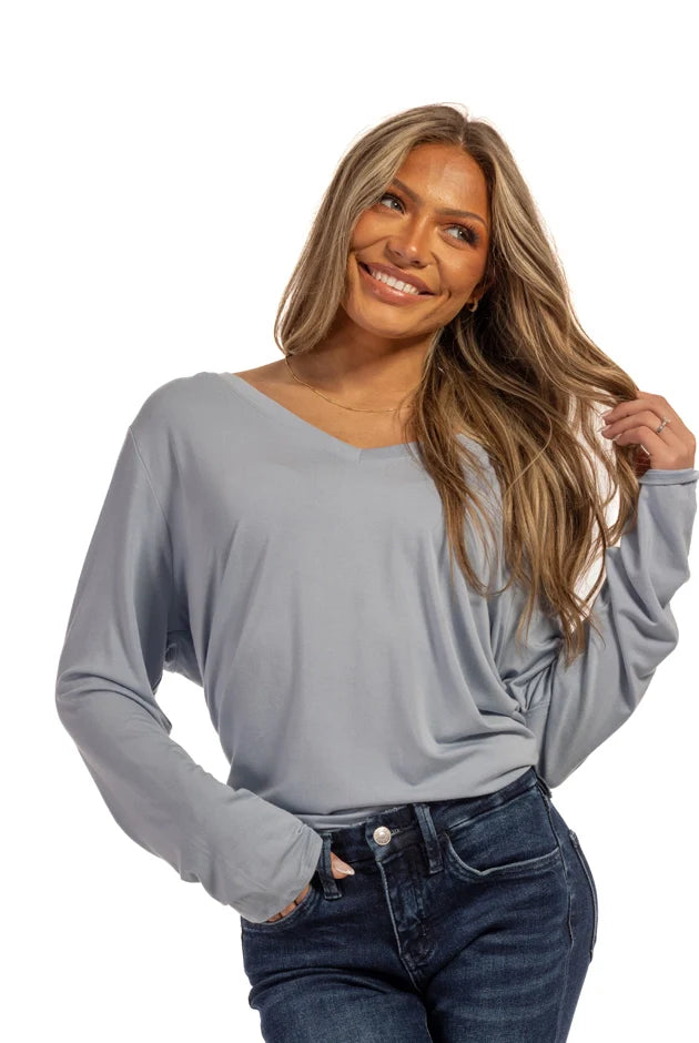 World Women's Classic Hi-Lo Long Sleeve Top