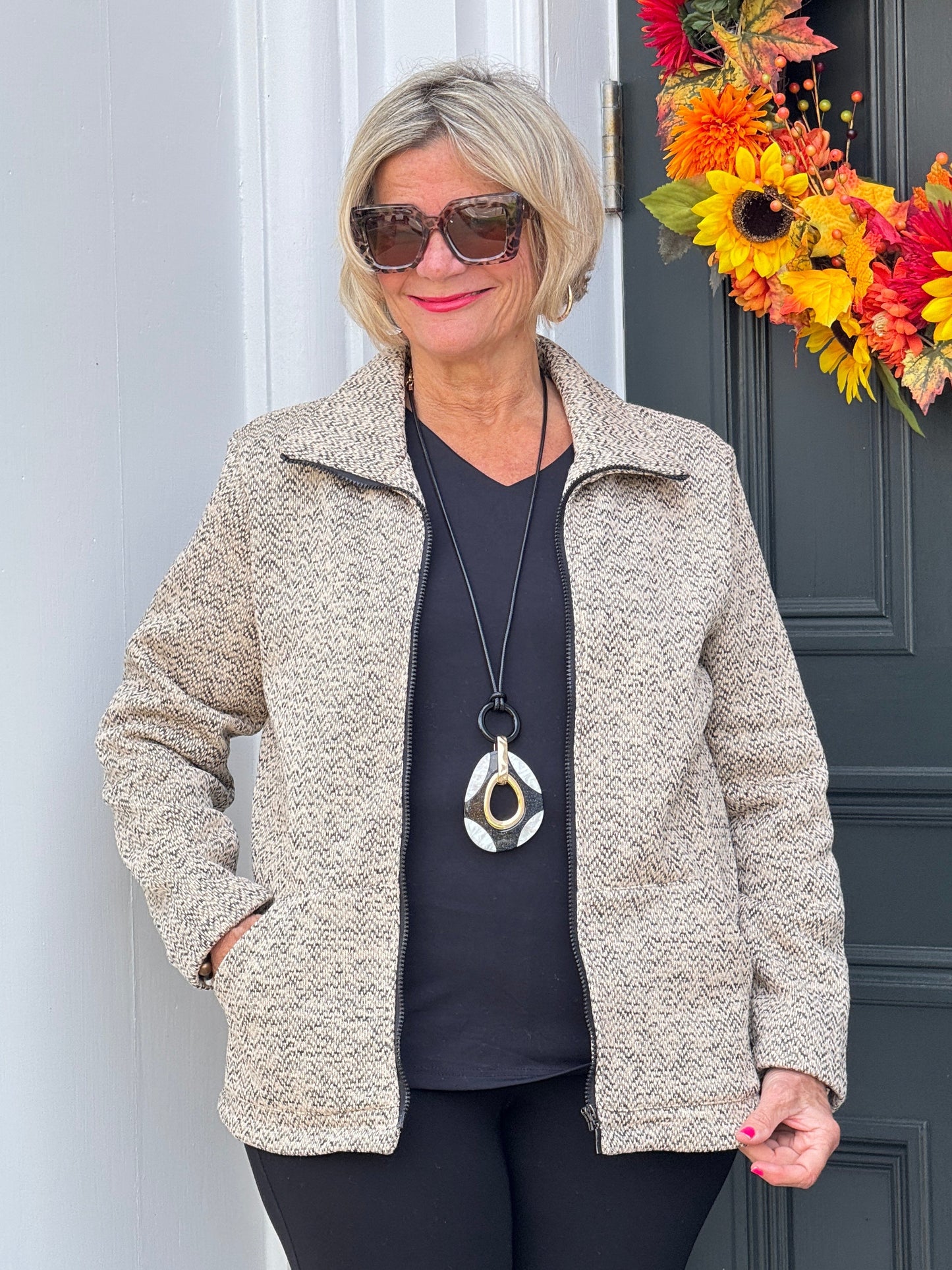 OATMEAL TWEED JACKET