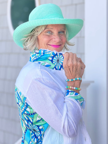 MINT MOSAIC LINEN JACKET