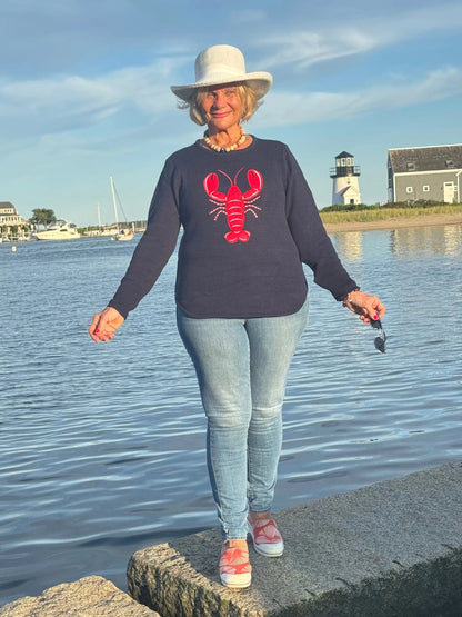 NAVY LOBSTER SWEATER