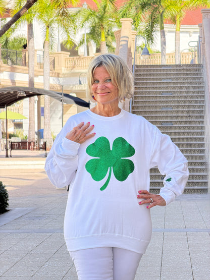 St Patricks Day Glitter Sweatshirt/Irish