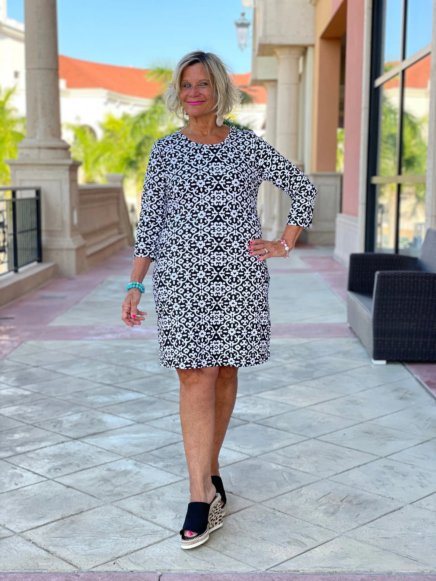 NAPLES DAY SLEEVE DRESS