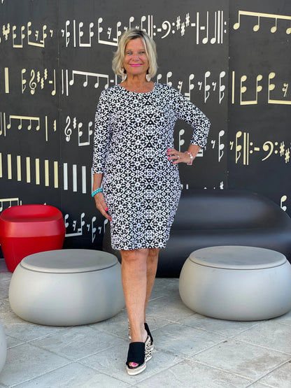 NAPLES DAY SLEEVE DRESS