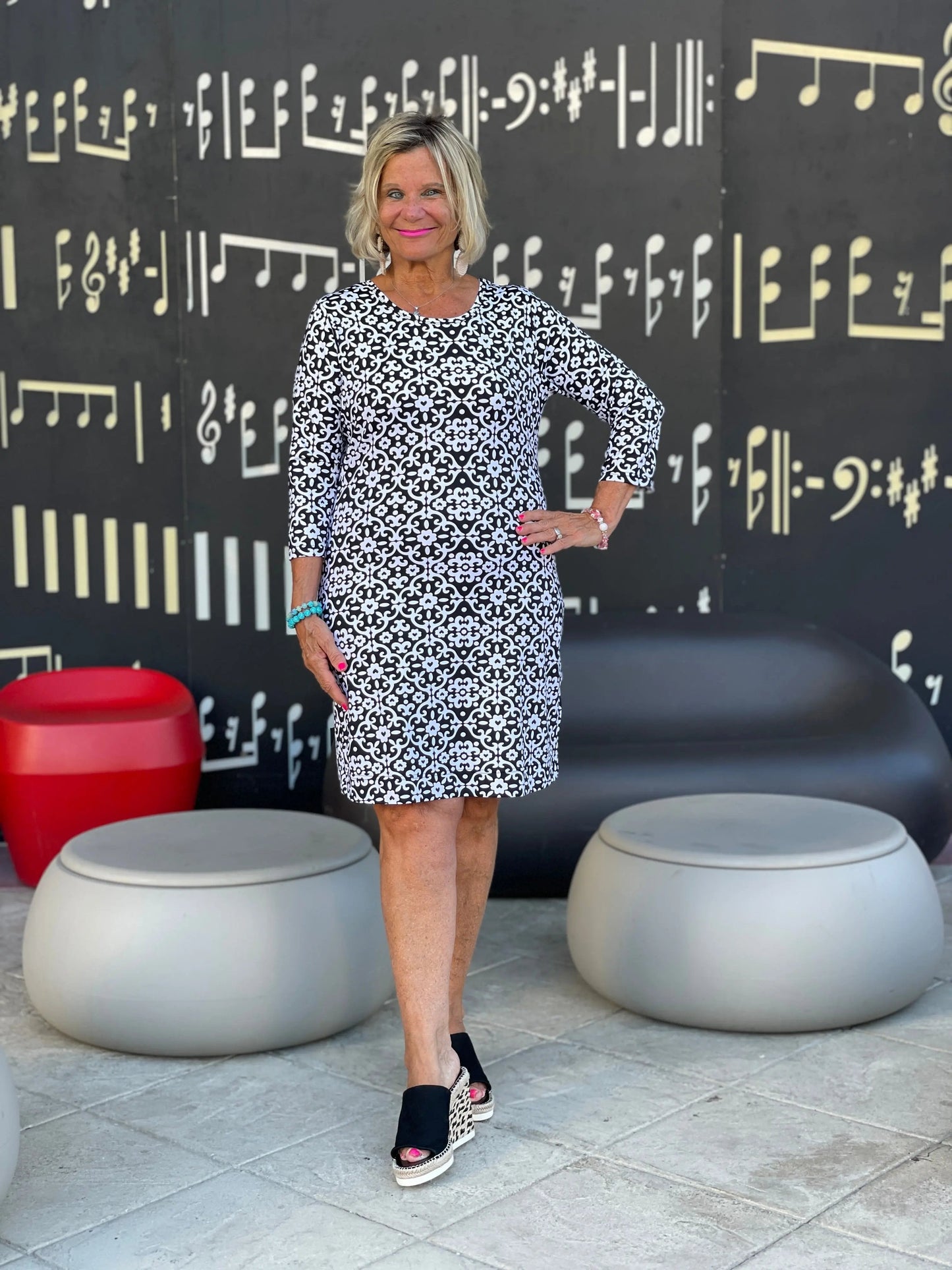 NAPLES DAY SLEEVE DRESS
