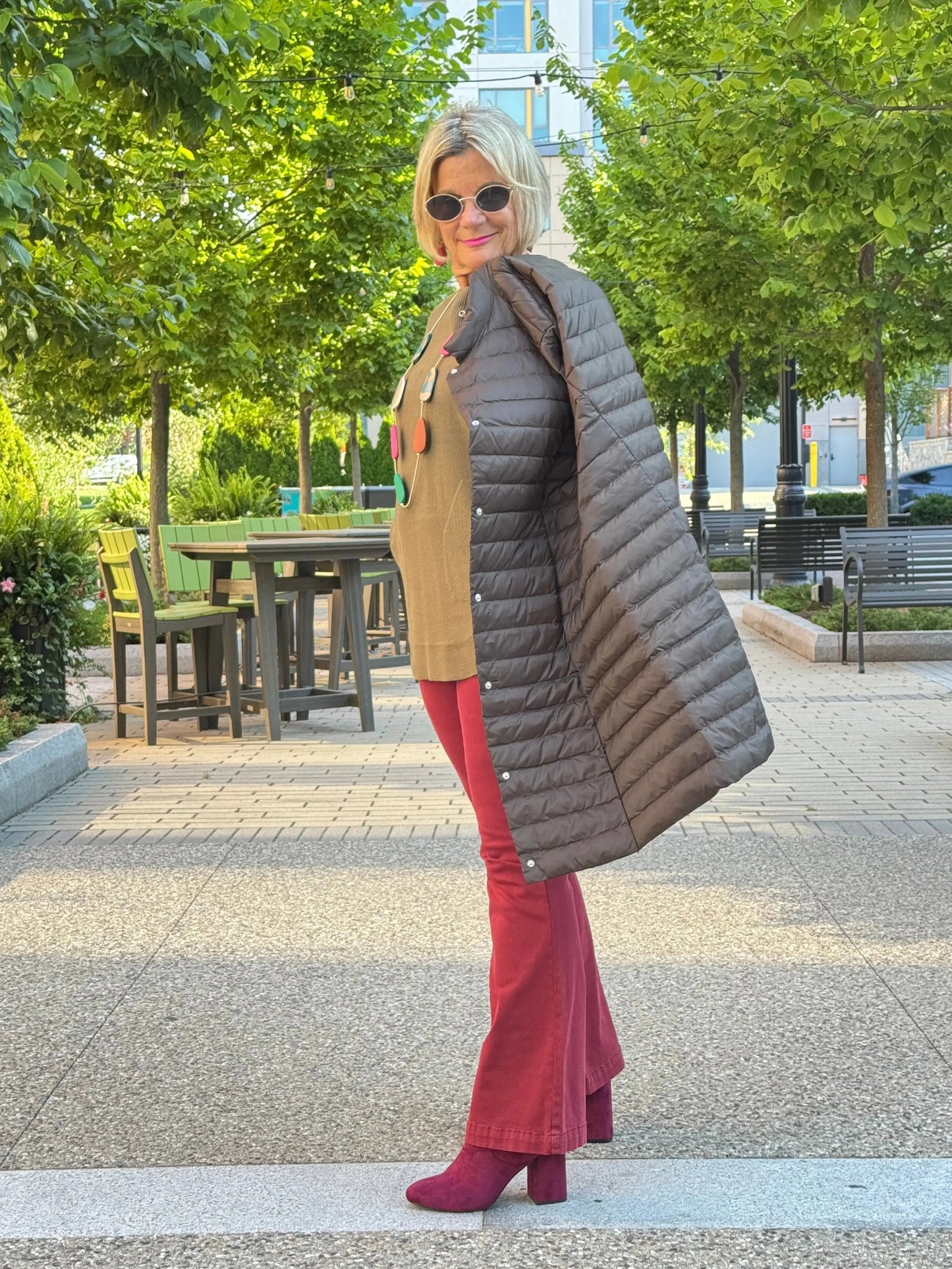 OLIVE LONG PUFFER JACKET