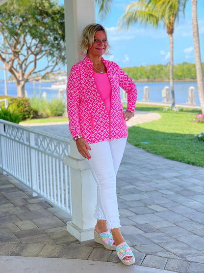 PINK DIAMONDS FULL ZIPPER JACKET