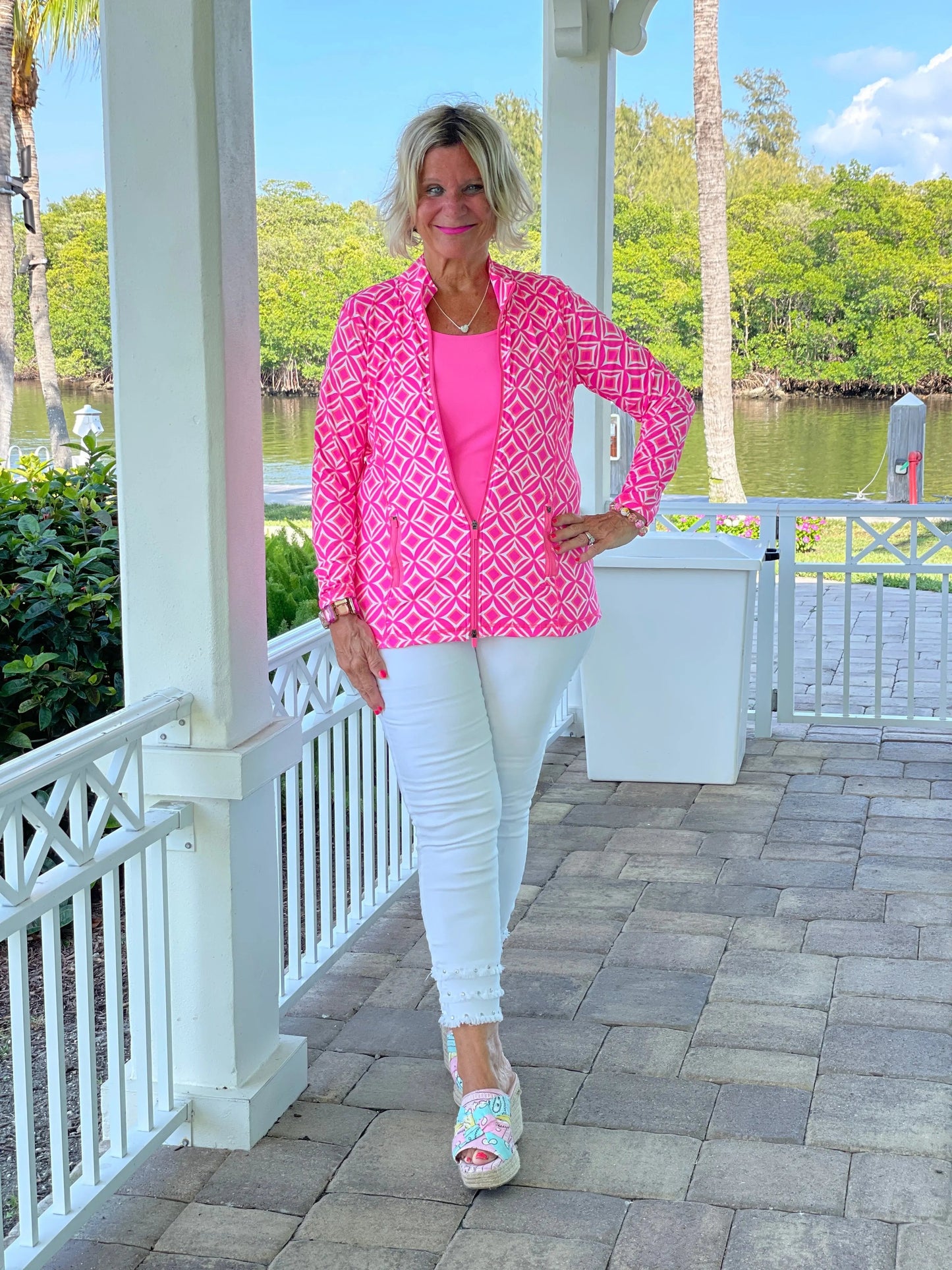 PINK DIAMONDS FULL ZIPPER JACKET