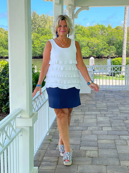 NAVY SKORT