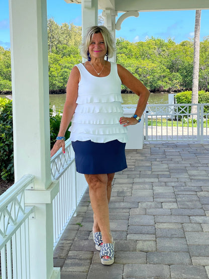 NAVY SKORT
