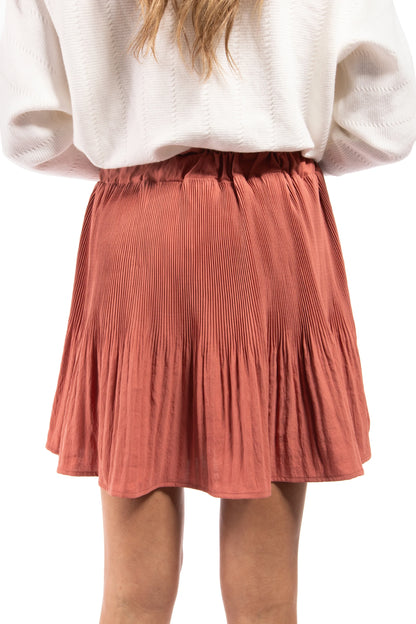 Choose To Be Happy Women's Solid Ruffled Skirt