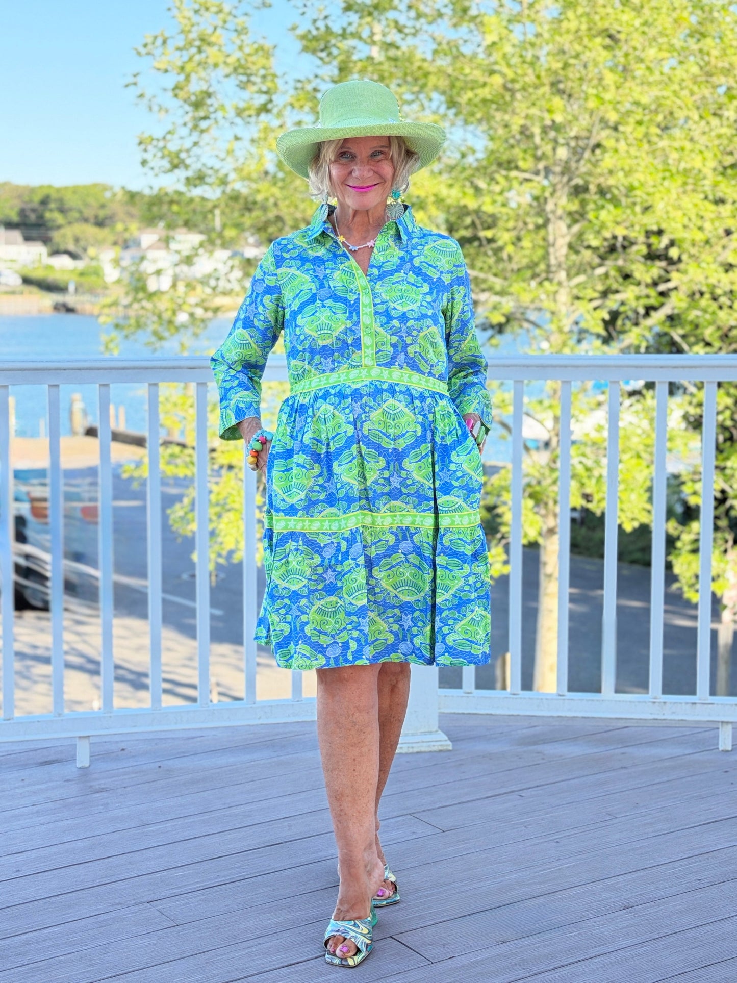 SEA GLASS TREASURE COLLLAR DRESS