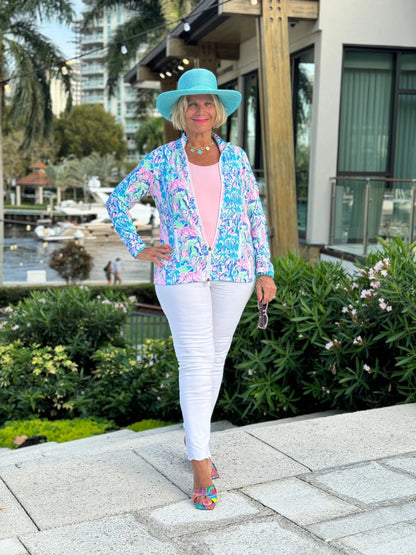 SPLASH OF PINK  FULL ZIPPER