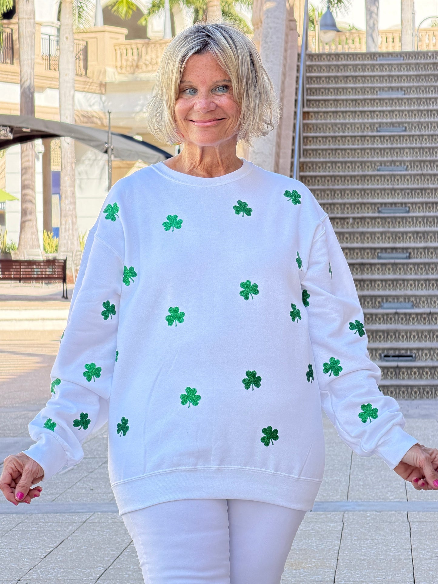 St Patricks Day Glitter Irish Sweatshirt