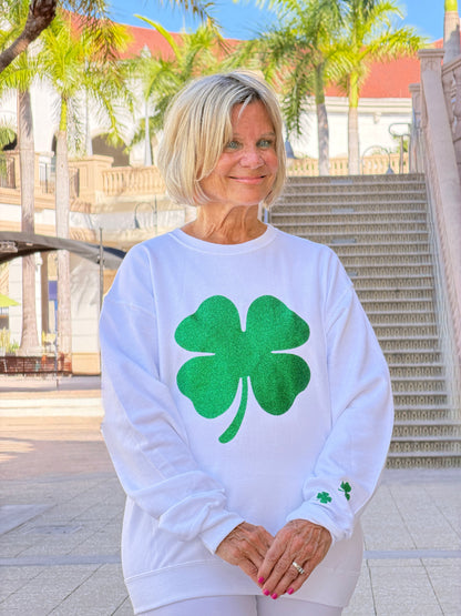 St Patricks Day Glitter Sweatshirt/Irish