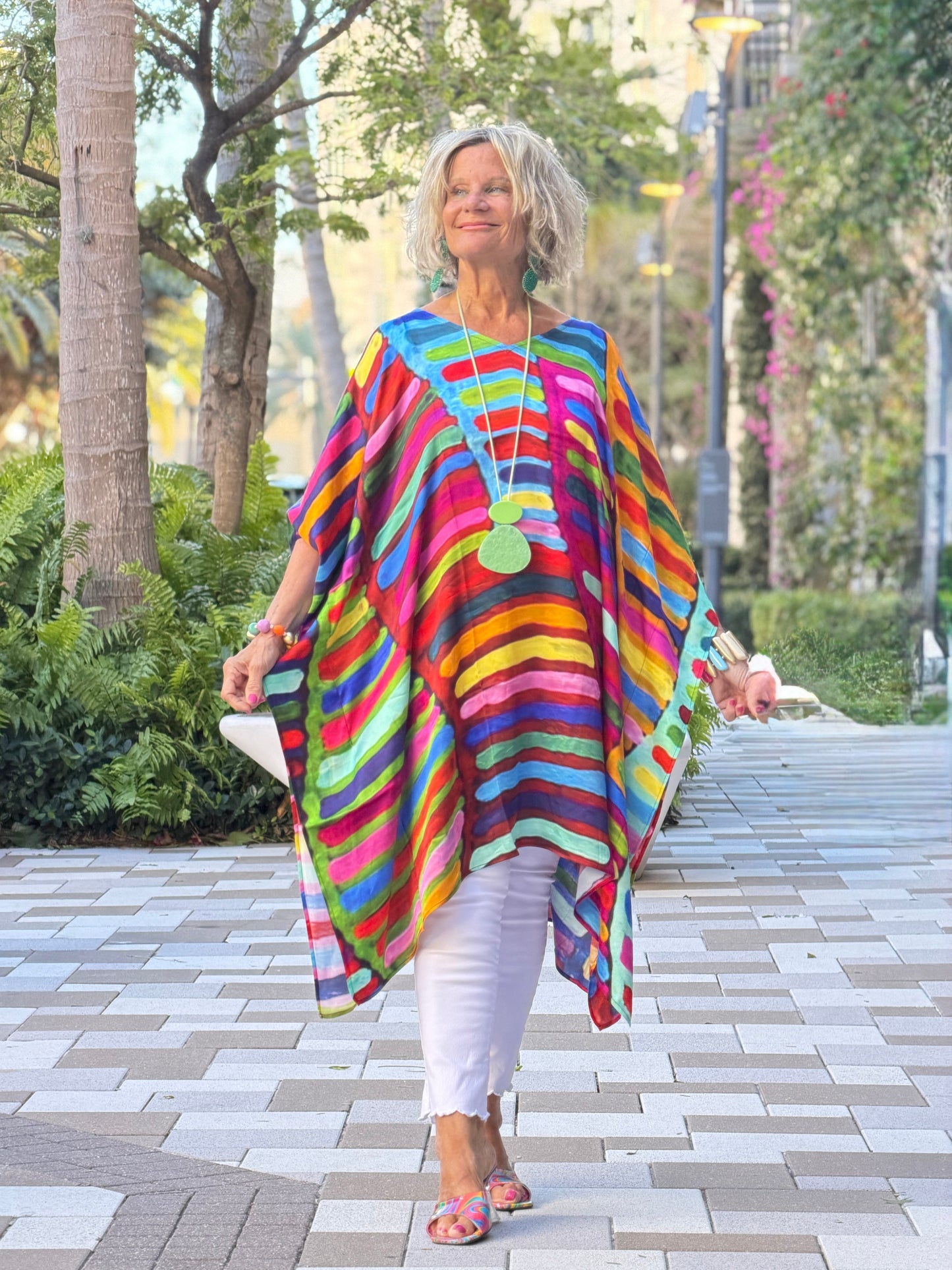 Multi Stripes Modal Kaftan