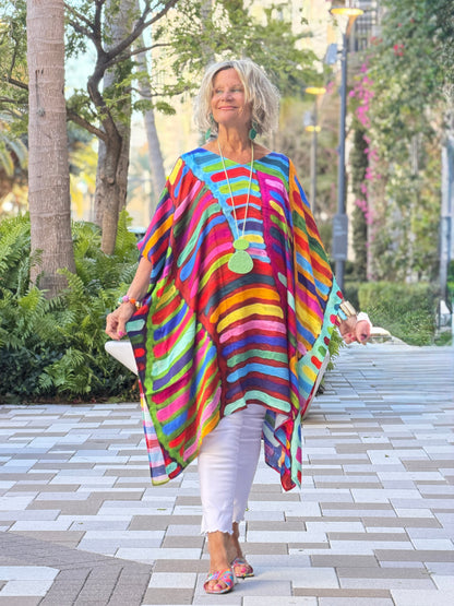 Multi Stripes Modal Kaftan