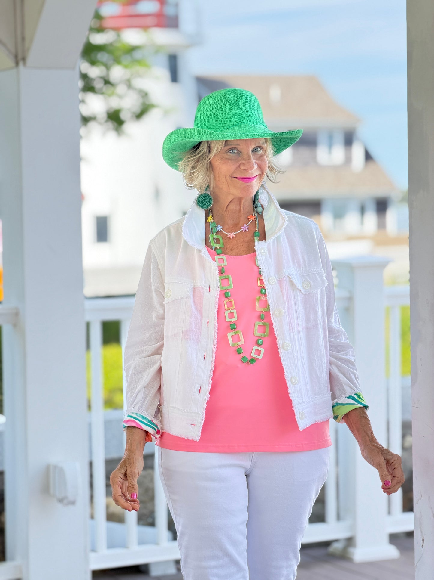PINK PARADISE GARDEN LINEN JACKET