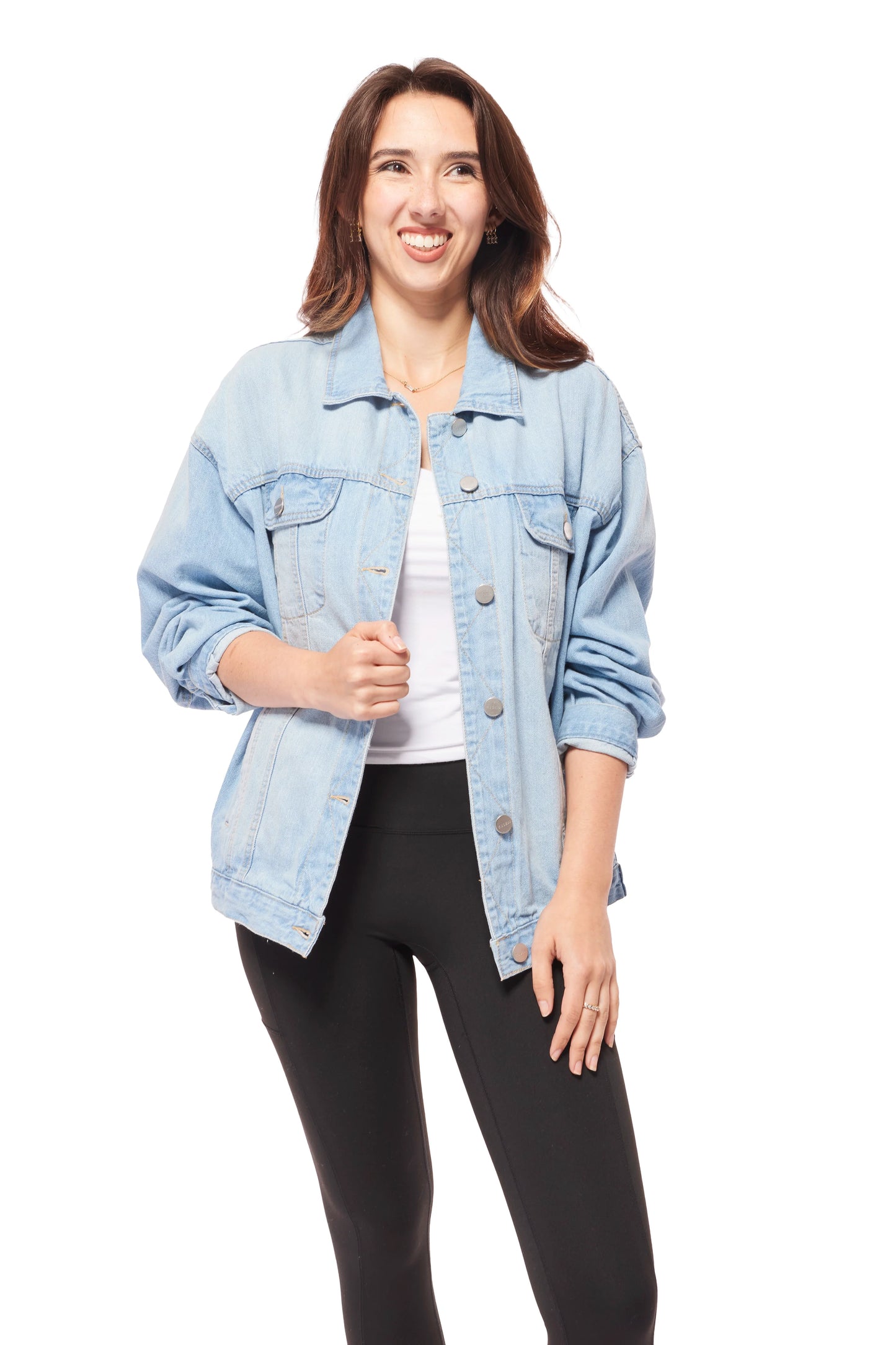 Risen Women's Classic Button Up Denim Jacket