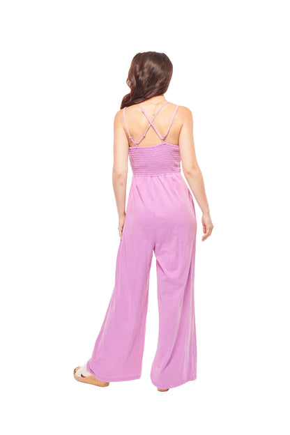 Cool Change Women's Lace Criss Cross Back Jumpsuit