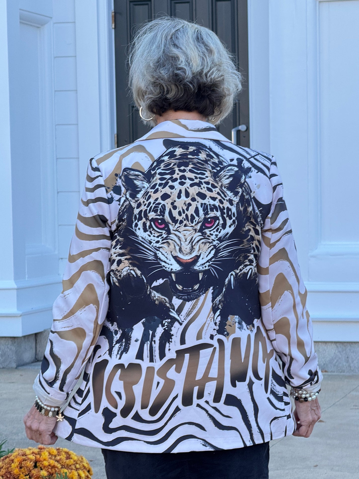 One Size Fierce Panther Print Blazer