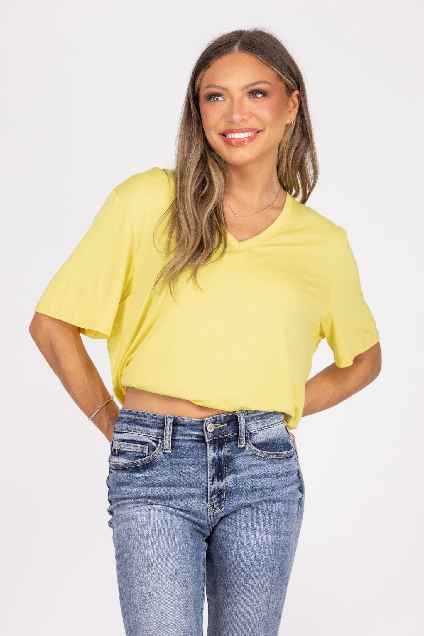 All My People Women's Oversized Flowy Classic Short Sleeve Top