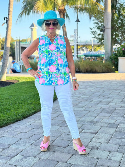 SEASHELL BEACH SLEEVELESS V