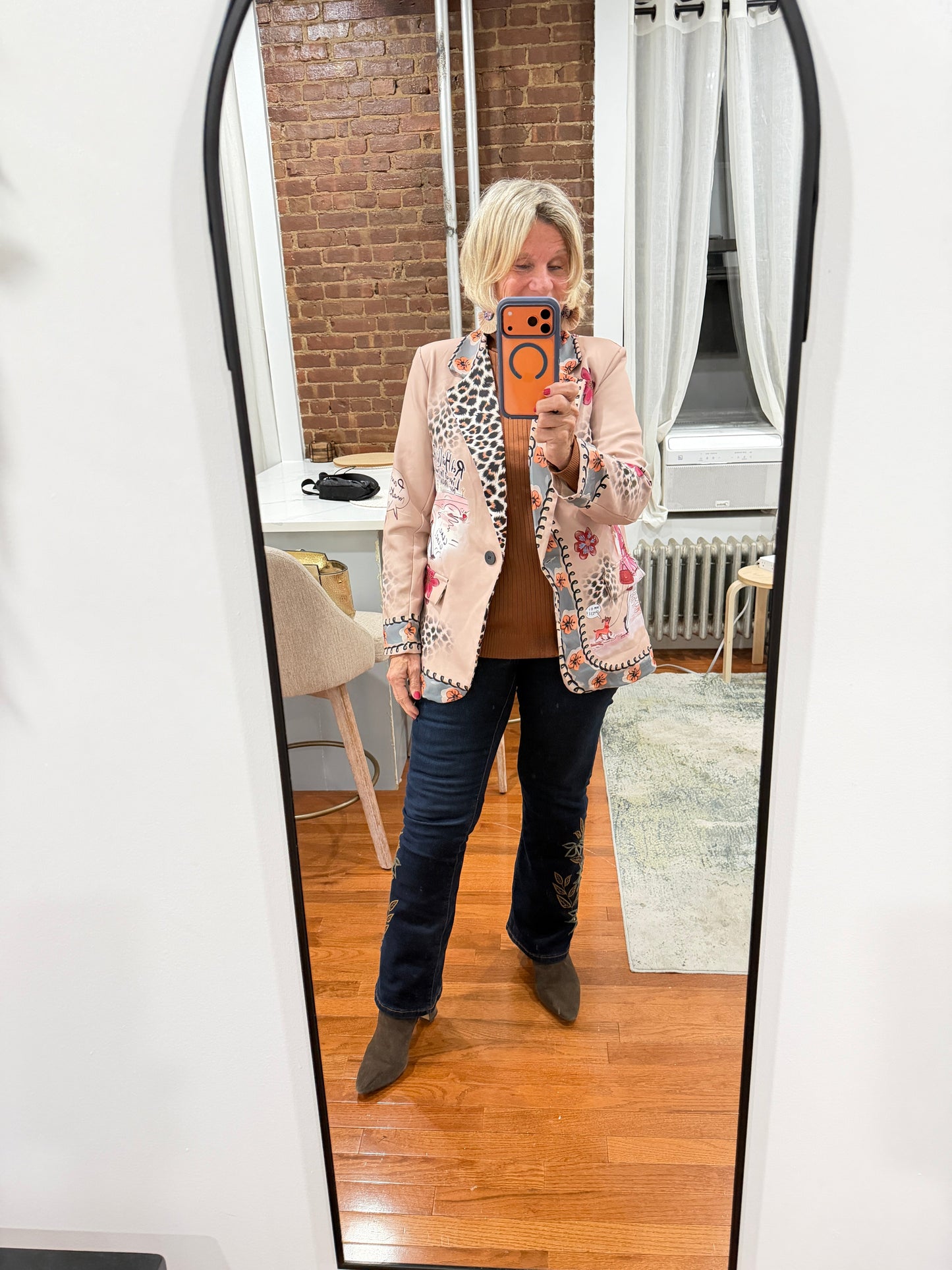 LUPA One Size Italian Parisian Chic Print Blazer  SHIPPING NOV 13-16