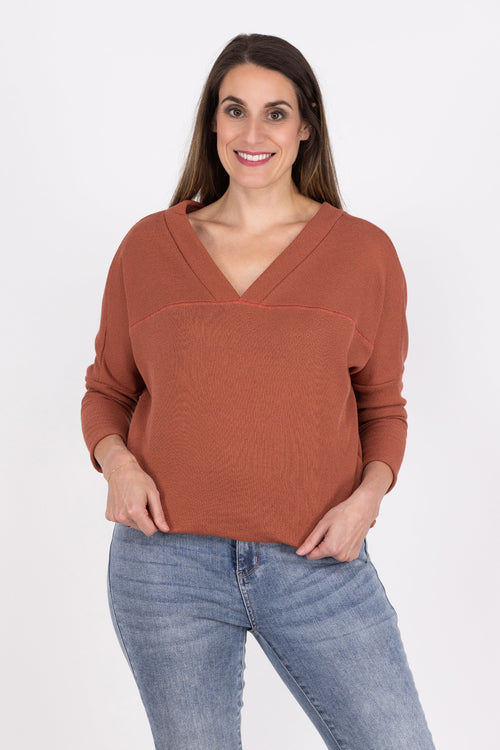 Call Me Home Women's Hi-Low Long Sleeve Top