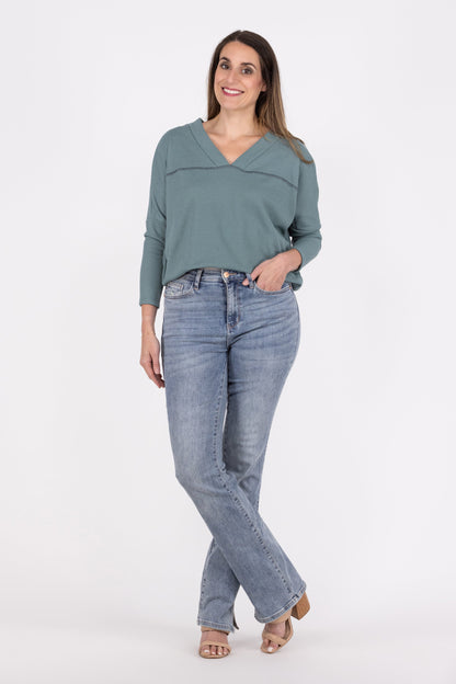 Call Me Home Women's Hi-Low Long Sleeve Top