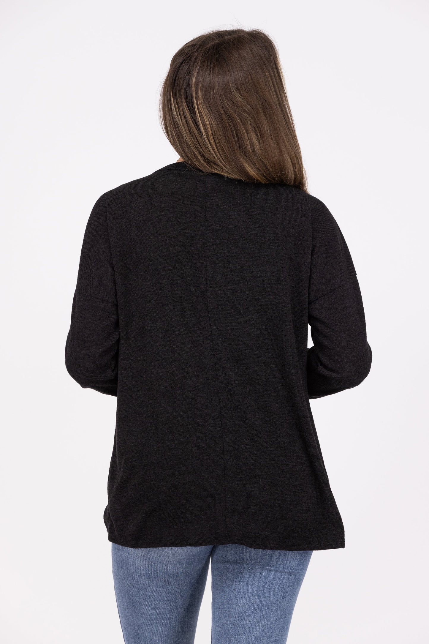 Witness Of Your Love Women's Solid Round Neckline Sweater Top