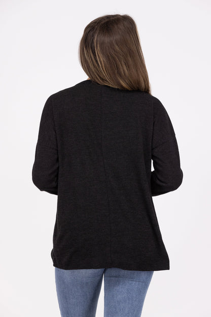Witness Of Your Love Women's Solid Round Neckline Sweater Top