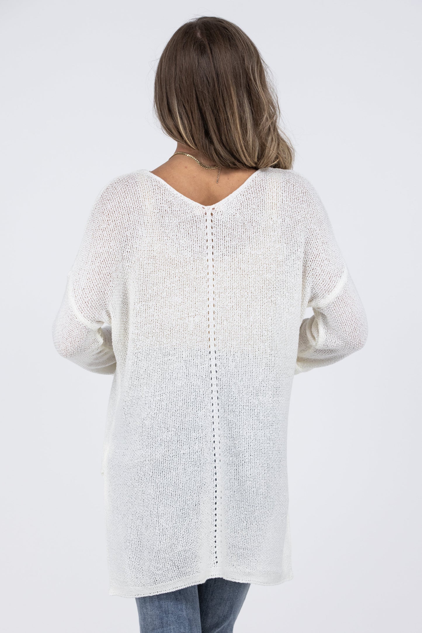 Beautiful View Women's Open Knit Long Sleeve Top
