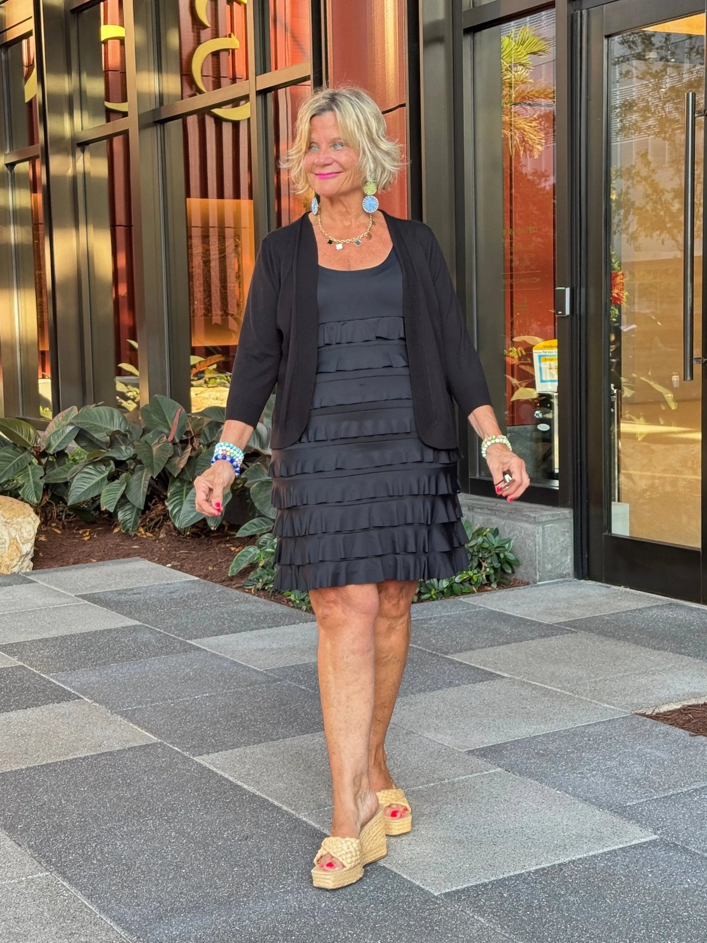 MIAMI NIGHTS  BLACK CHA CHA DRESS SHORT