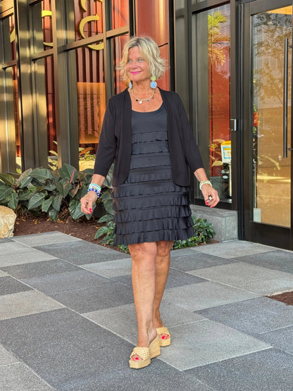 MIAMI NIGHTS  BLACK CHA CHA DRESS SHORT