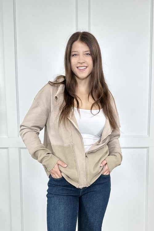 No One Else Women's Collared Zip Up Jacket