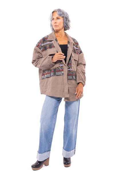 Free Spirit Women's Aztec Quilted Shacket