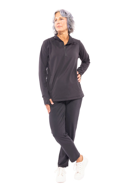 Hit Not Miss Padded Women's Long Sleeve Pullover Top