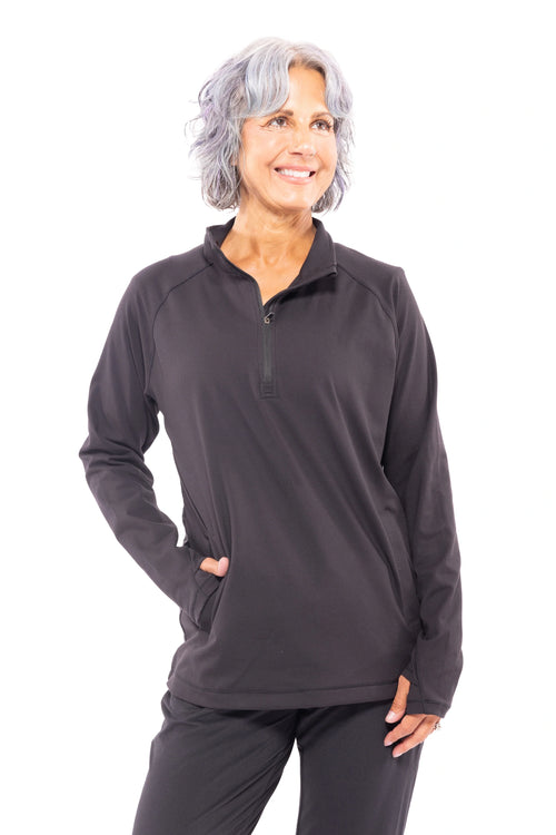 Hit Not Miss Padded Women's Long Sleeve Pullover Top