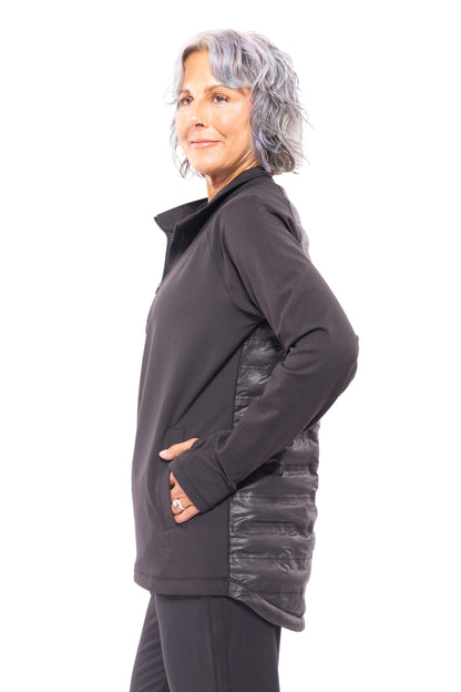 Hit Not Miss Padded Women's Long Sleeve Pullover Top