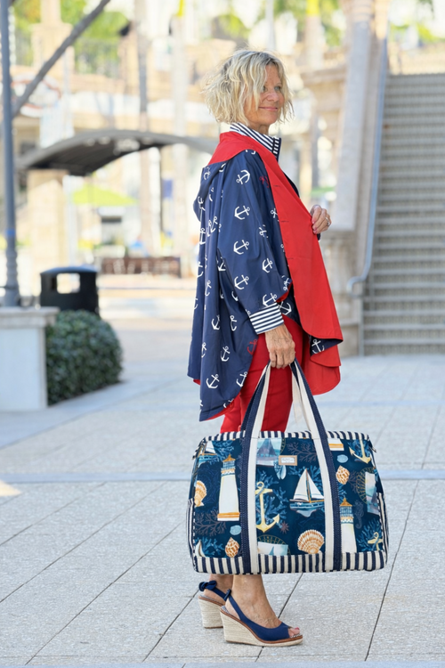 Nautical, Travel Bag Fair Winds Lighthouse